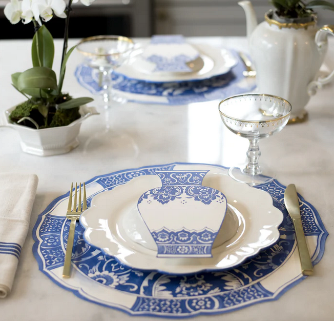 Blue China Vase Table Accent