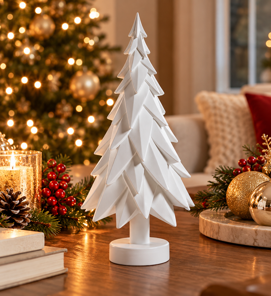 Matte White Decorative Trees | Details Panamá