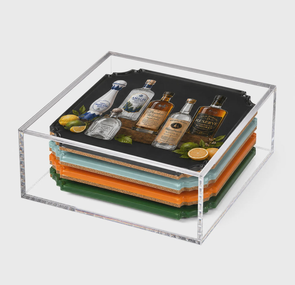Boxed Acrylic Coaster Set of 4 - Have 2 Drinks