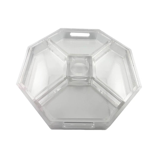 Clear and White 6-Piece Acrylic Entertaining Tray | Details Panamá