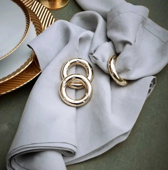 Napkin Jewels Stars Rings S/4 | Details Panamá