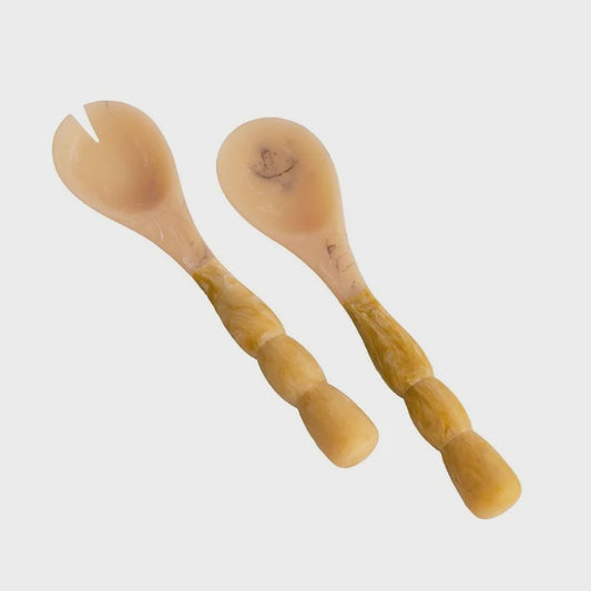 Resin Sorbet Salad Servers S/2 - Matcha | Details Panamá