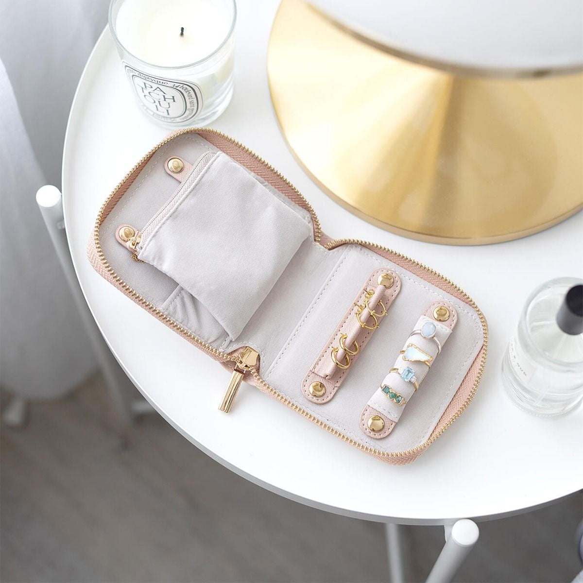Blush Pink Small Jewelry Roll