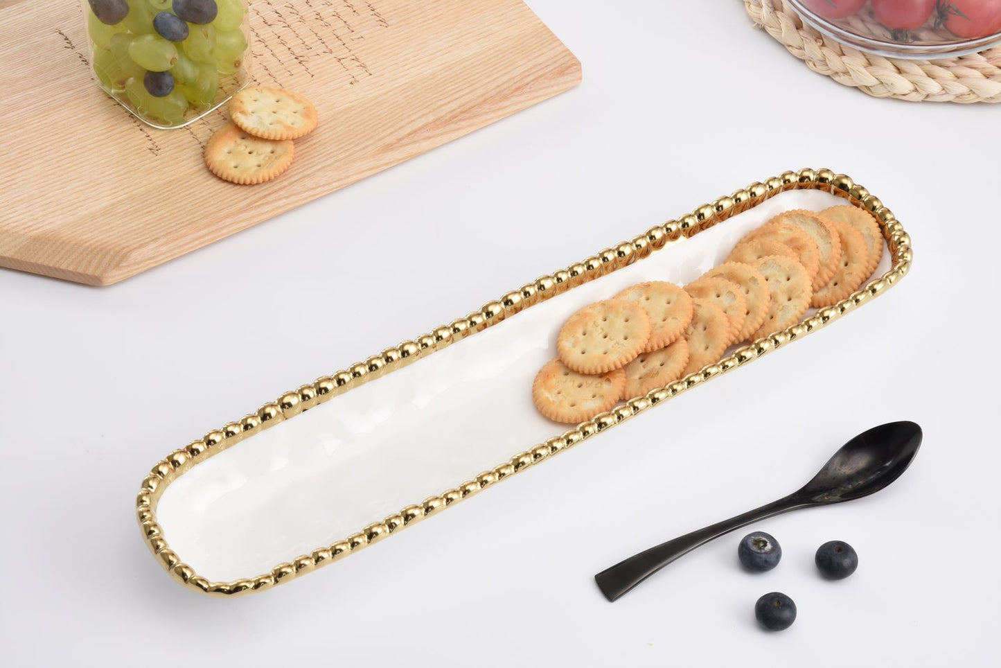 CER-White Gold Cracker Tray