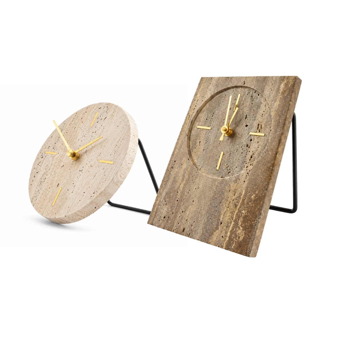 Travertine Table Clocks | Details Panamá
