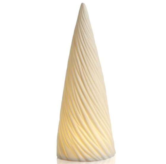 White Spiral Porcelain Led Tree | Details Panamá