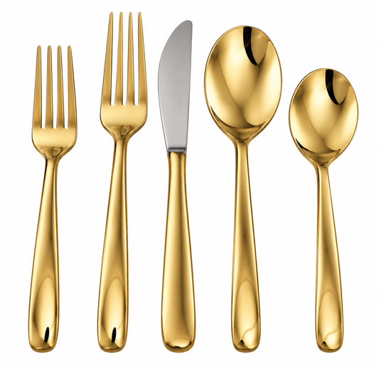 Williamson Stainless 5 Piece Flatware Gold | Details Panamá