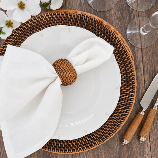 Woven Rattan Napkin Rings | Details Panamá